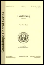 I Will Sing (Cantare') 4-part (SATB)